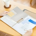 LumcQaQ Portable Plastic File Folders with Inside Pockets and Rotatable