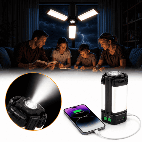 Rechargeable 10400mAh LED Camping Light, 2200LM Lantern for Power Outages, Flashlights for Emergency with Power Bank,Stepless Dimming & 5 Modes, Hook & Magnetic Base for Outdoor, Home, Hurricane