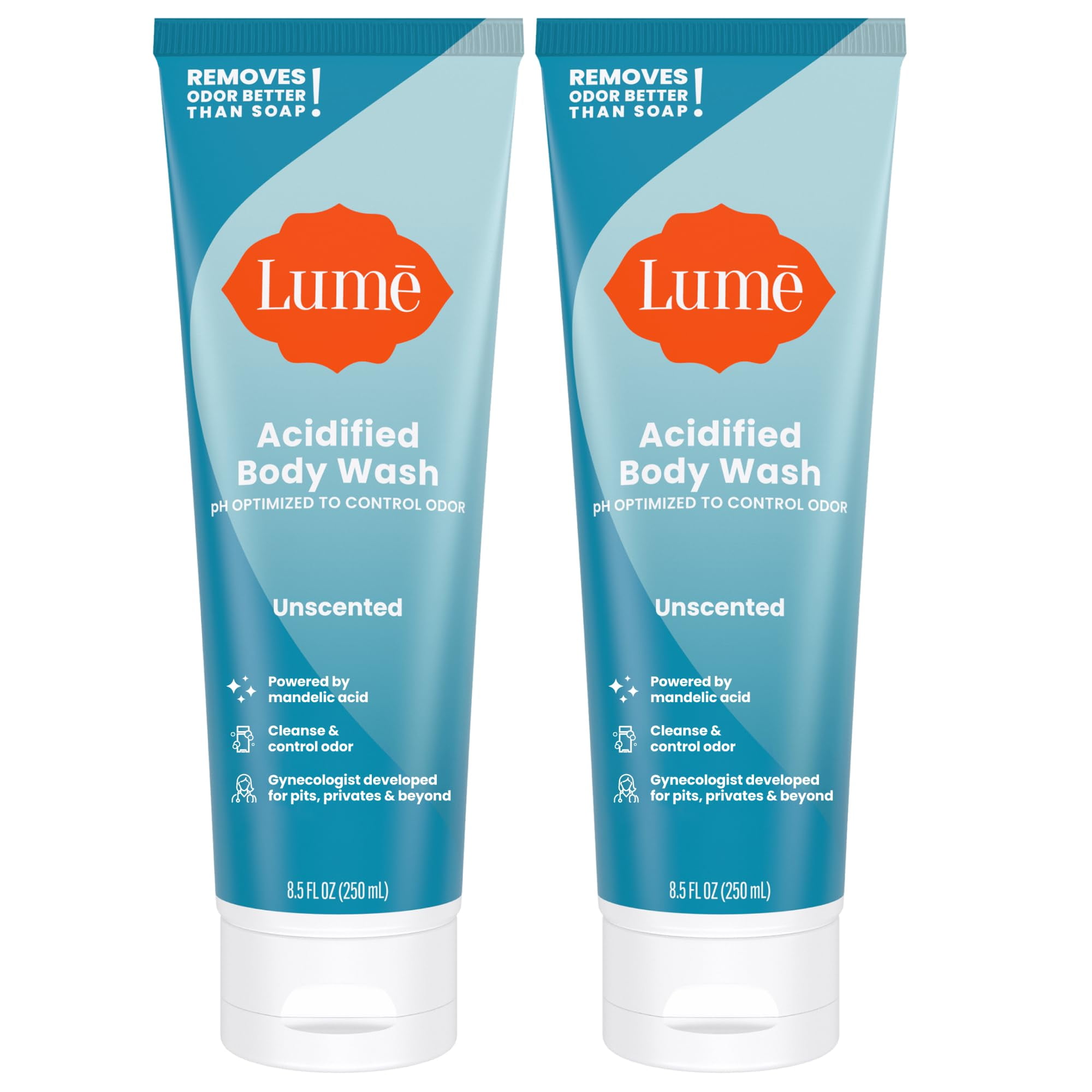 Lume Acidified Body Wash 24 Hour Odor Control Removes Odor Better