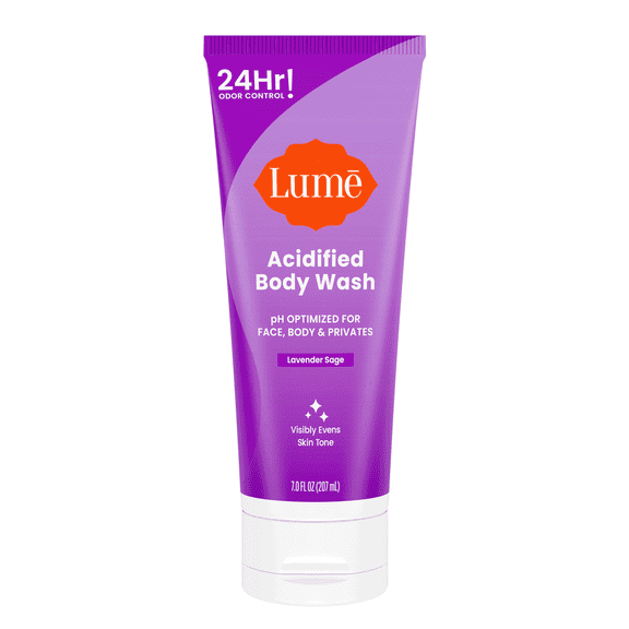 Lume Acidified Feminine Wash & Body Wash, Sensitive Skin, Lavender Sage, 7 fl oz