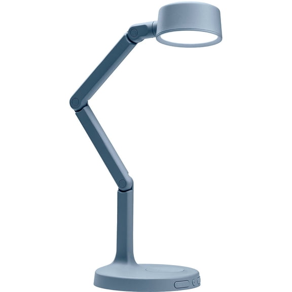 Lume Cube Edge Light Go Rechargeable LED Desk Lamp with Qi Wireless Charging, Slate