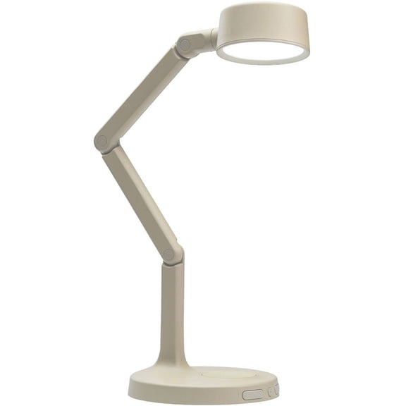 Lume Cube Edge Light Go Rechargeable LED Desk Lamp with Qi Wireless Charging, Sand