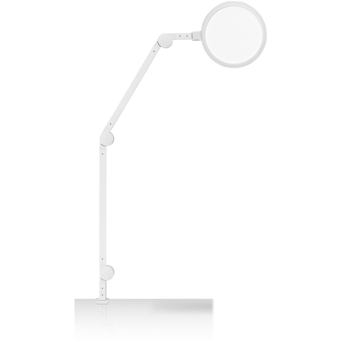 White Adjustable LED Clip-on Desk Lamp with Aluminum Clamp