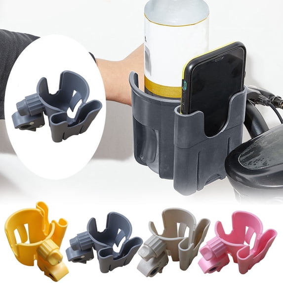 Lume Wear 2 In 1 Universal Cup and Phone Holder for Bike Wheelchair and Scooter a Drink Holder with Phone Organizer. A Versatile Cup Phone Mount for Walker Golf Cart and Outdoor Use