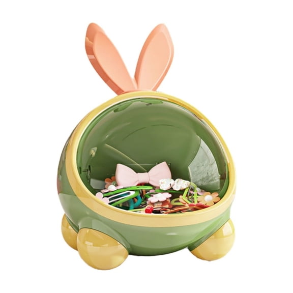 Lume Wear Cute Rabbit Flip Top Storage Bin A Foldable Fabric Toy Organizer for Home Clutter and Kids Room. A Collapsible Chest with Lid for Toys Blankets and Small Items in Living Room