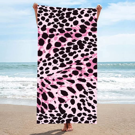 Lume Wear Microfiber Leopard Pattern Beach Towel 75 x 150 Cm a Lightweight Sand Proof Bath Towel and Beach Blanket. a Quick Dry Travel Multipurpose Towel for Pool and Swimming