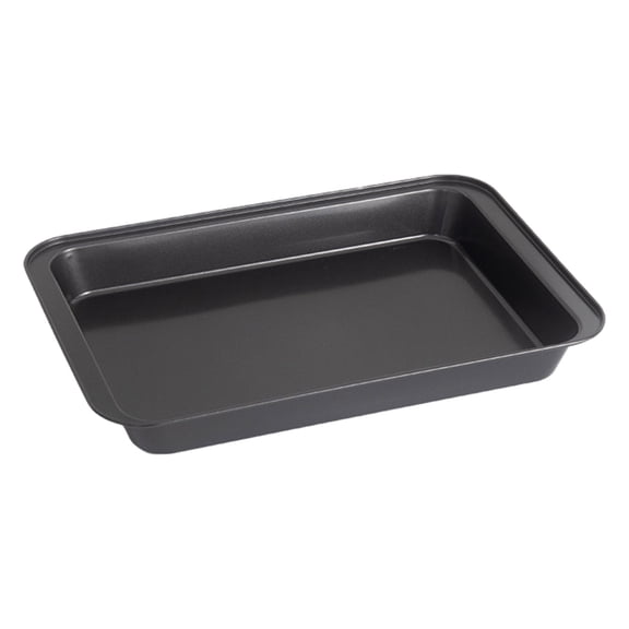 Lume Wear Nonstick Baking Sheets A Rectangle Bakeware Oven Pan With Stackable Deep Depth. A Black Baking Pan That Is Warp Resistant And Easy Clean For Bread Rolls