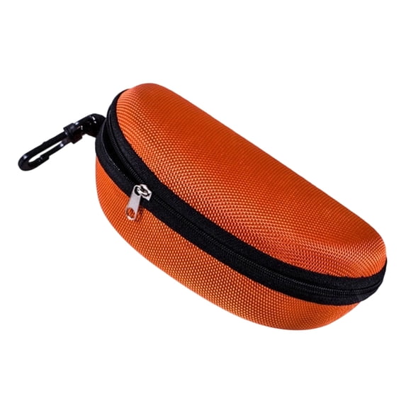 Lume Wear Hard EVA Eyeglasses Case, Shockproof Portable Sunglasses Holder with Removable Foam Insert, Travel Protective Glass Storage Box for Adult Men Women, Orange