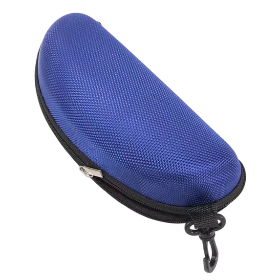 Lume Wear Hard EVA Eyeglasses Case, Shockproof Portable Sunglasses Holder with Removable Foam Insert, Travel Protective Glass Storage Box for Adult Men Women, Blue