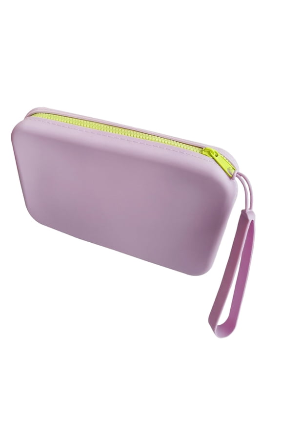 Silicone Organizer Pouch with Detachable Lanyard for Travel Storage And Daily Use. A Water Resistant Clear Bag for Toiletries Cosmetics And Small Essentials