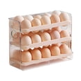 thumbnail image 1 of Lume Wear Stackable Egg Storage Rack, 3 Tier Egg Holder Organizer for Countertop and Fridge, Space Saving Container for Fresh Eggs, Chicken and Quail Eggs B, 1 of 9