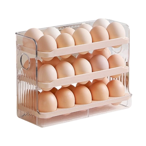Lume Wear Stackable Egg Storage Rack, 3 Tier Egg Holder Organizer for Countertop and Fridge, Space Saving Container for Fresh Eggs, Chicken and Quail Eggs B