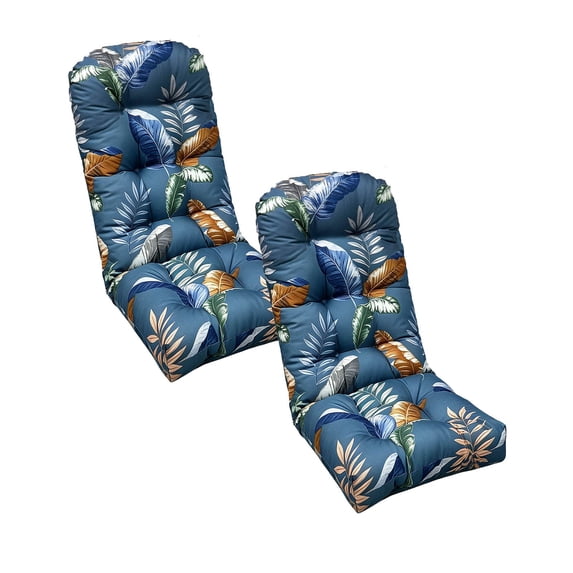 Lume Wear Thickened High Back Outdoor Chair Cushion with Ties a Beach Style Patio Seat Pad for Garden and Deck. A Water Resistant Non Cushion for Rocking Chair and Wicker Furniture