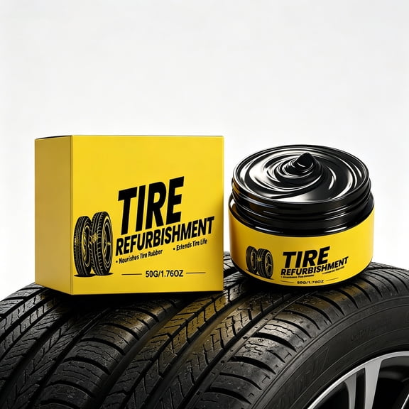 Lume Wear Tire Restorer Paste 100ml a Black Rubber Renew Gel for Car Tires and Trim. A Shine Enhancer That Revives Tread Blackness and Leaves a Smooth Matte Finish
