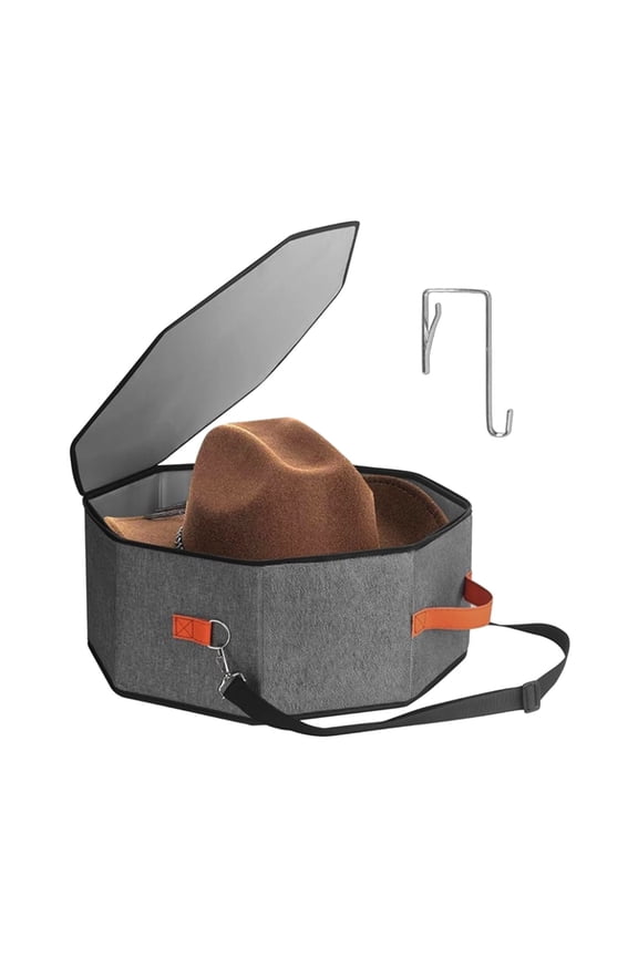 Unisex Hat Storage Organizer With Door Hook A Portable Cap Rack For Fedora Baseball Cap And Visor. A Space Saving Hanger That Keeps Hats Dust Proof And In Shape For Home And Travel Use