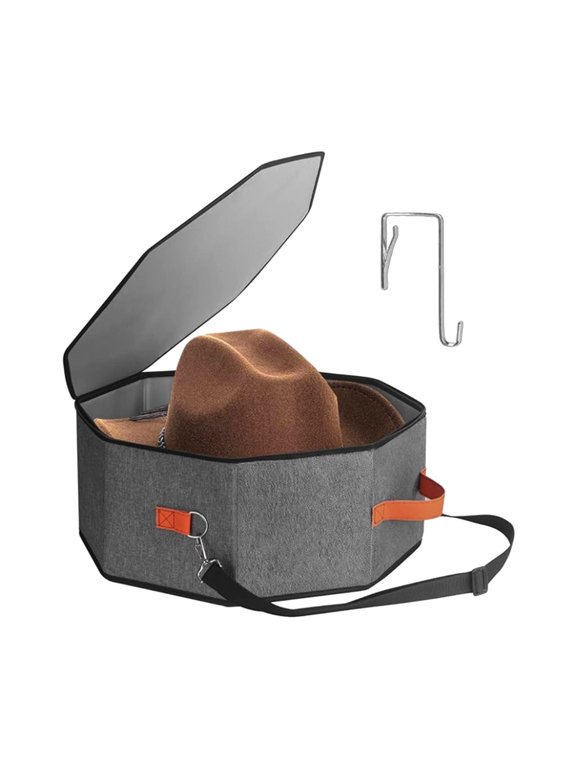 Unisex Hat Storage Organizer With Door Hook A Portable Cap Rack For Fedora Baseball Cap And Visor. A Space Saving Hanger That Keeps Hats Dust Proof And In Shape For Home And Travel Use