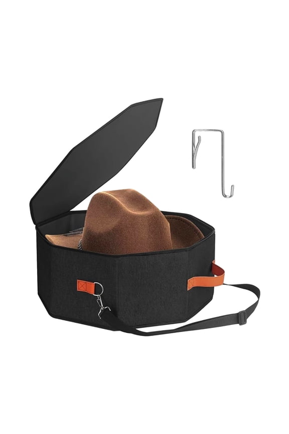 Unisex Hat Storage Organizer With Door Hook A Portable Cap Rack For Fedora Baseball Cap And Visor. A Space Saving Hanger That Keeps Hats Dust Proof And In Shape For Home And Travel Use