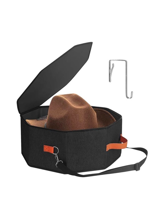 Unisex Hat Storage Organizer With Door Hook A Portable Cap Rack For Fedora Baseball Cap And Visor. A Space Saving Hanger That Keeps Hats Dust Proof And In Shape For Home And Travel Use