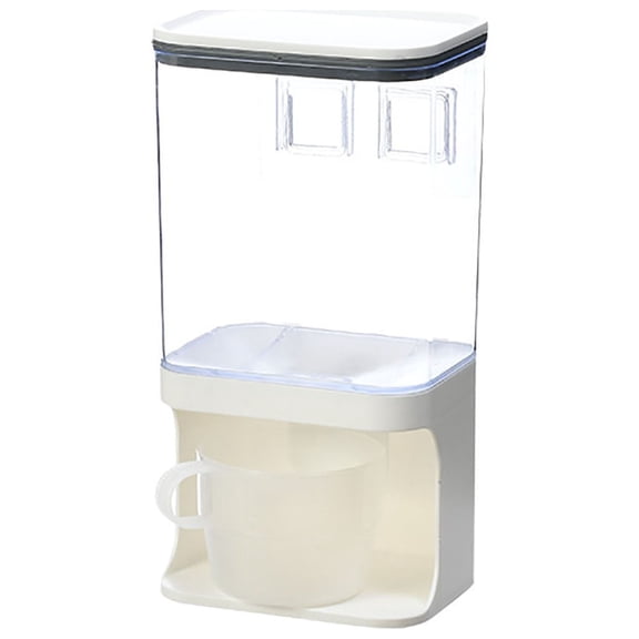 Lume Wear Wall Mounted Dry Food Dispenser For Kitchen a Space Saving Cereal Container with Airtight Seal. A Pantry Organizer for Rice Oatmeal Nuts And Coffee Beans. For Home And Bar Use