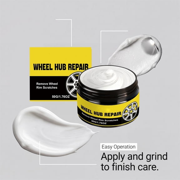 Lume Wear Wheel Rim Scratch Paste 50g for Automotive Care a DIY Rim Solution for Cars. A Scratch Remover That Restores Rim Finishes with Ease for Aluminum and Steel Wheels