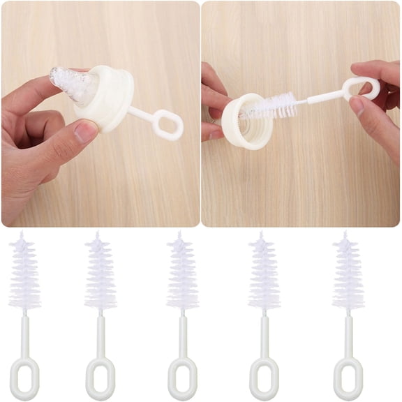 Lume Wear Wide Mouth Bottle Cleaning Brush a Multi Function Kitchen Cleaning Tool for Standard and Wide Neck Bottles Cups and Jars. A Narrow Neck Container Scrubber for Hard to Reach Areas