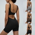 thumbnail image 1 of Lume Wear Women'S Yoga Shapewear Tummy Control Shaping Seamless Full Body Bodysuits Racerback Training Fitness Padded Tank Top Set S&Black, 1 of 4
