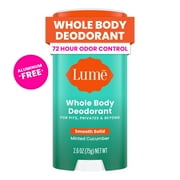 Lume Whole Body Aluminum Free Deodorant Stick, Minted Cucumber, 2.6 oz