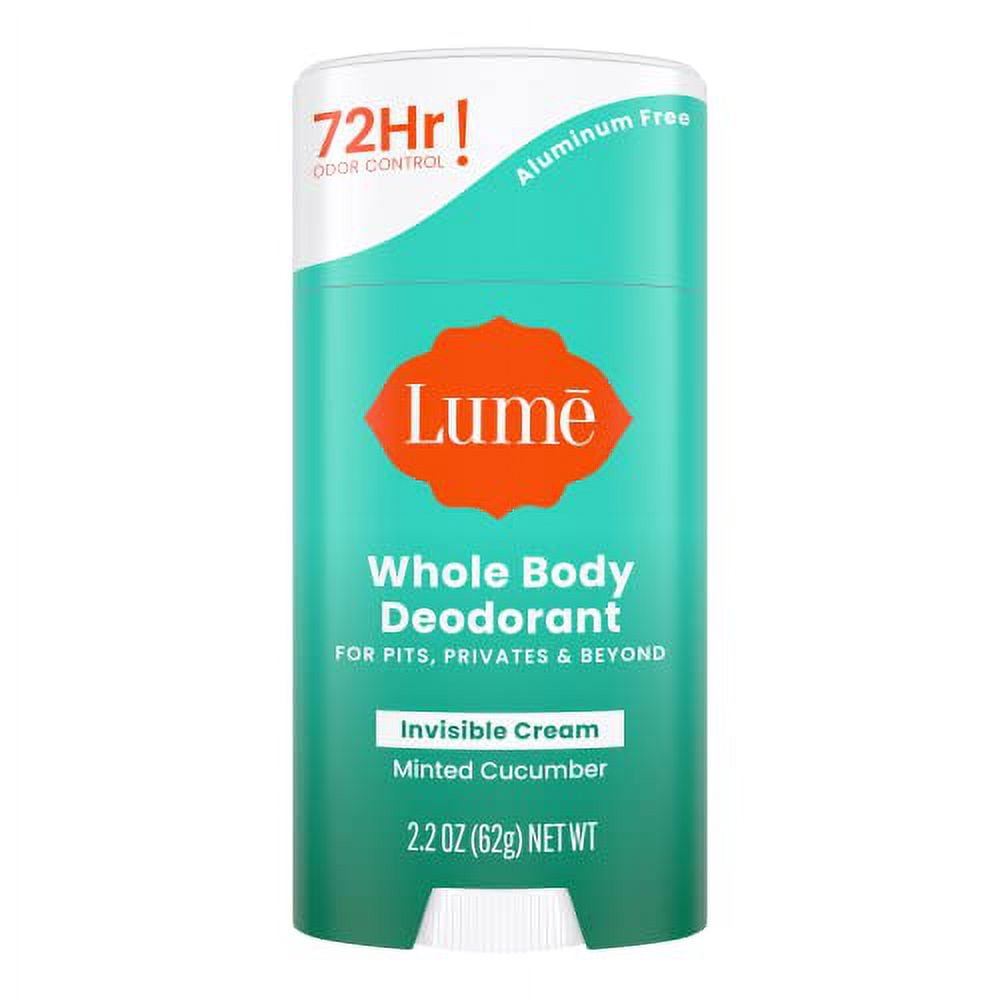 Lume Whole Body Deodorant Invisible Cream Stick 72 Hour Odor