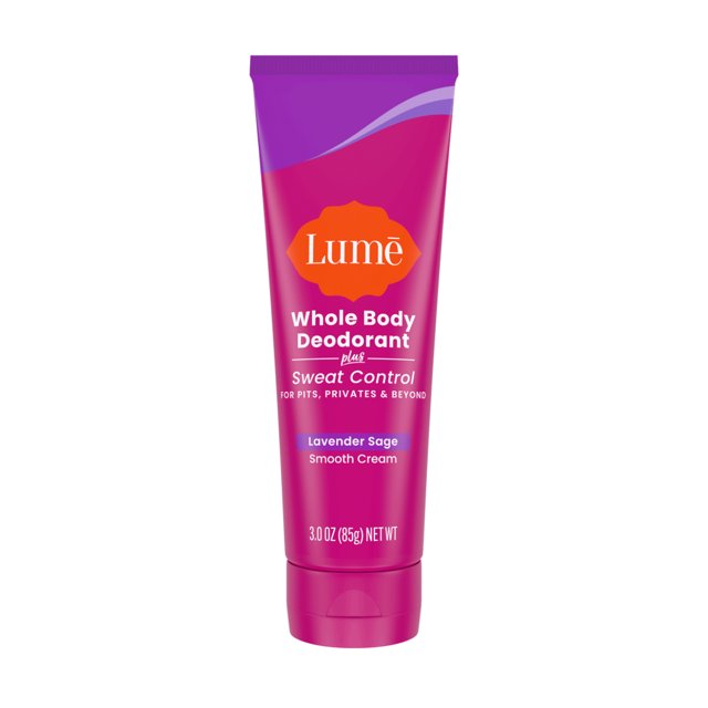 Lume Whole Body Deodorant Plus Sweat Control Smooth Cream 3.0 ounce (Lavender Sage