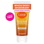 Lume Whole Body Women s Deodorant - Invisible Cream - Aluminum Free - Toasted Coconut - 2.2oz Tube