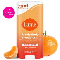 Lume Whole Body Women’s Deodorant - Invisible Cream Stick - Aluminum Free - Clean Tangerine - 2.2oz