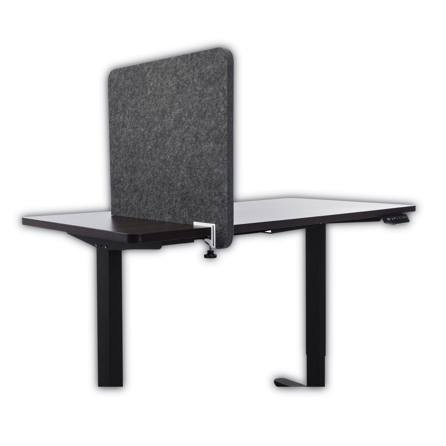 Lumeah Desk Divider Privacy Panel Sound Reducing Office Partition For Desk Cubical, 23.5 X 1 X 22, Polyester, Ash