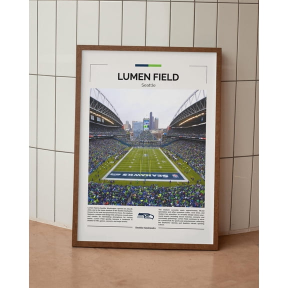Lumen Field Poster, Seattle Seahawk Wall Art, Seahawk Print, NFL Poster, Nfl Wall Art, Gift For Football Fans, Sports Room Decor, Unframed Poster