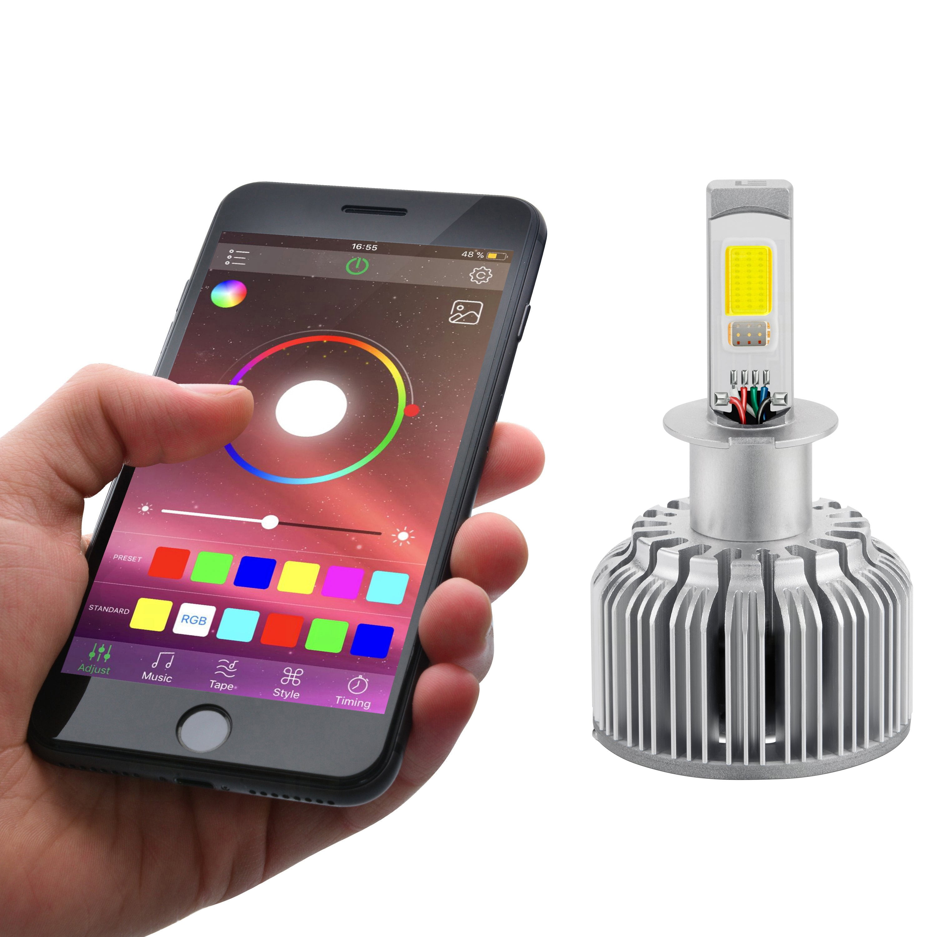 Lumen H3XXHLC-RGB - App Controlled RGB LED Conversion Kit (H3 ...