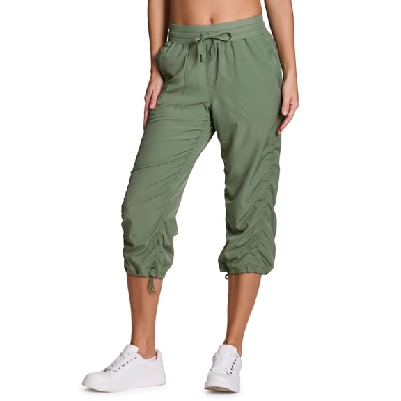 RBX Active Women's Lightweight Woven Capri Pant With Pockets