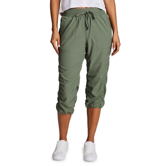 RBX Active Women's Lightweight Woven Capri Pant With Pockets