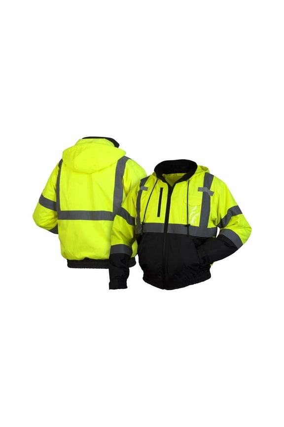 Lumen X Hi-Vis Lime Bomber Jacket