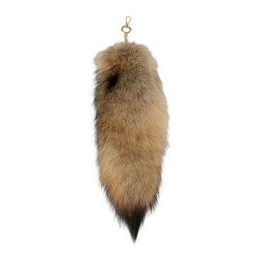 Lumenara 3D Cute Tail Keychain Pendant Women Key Ring Holder Pompoms Key Chains Fashionable Hairy Tail Animal Tail Keychain Tails For Handbag Accessory Silver Jewelry Steel Earrings Rhodium Plated fo