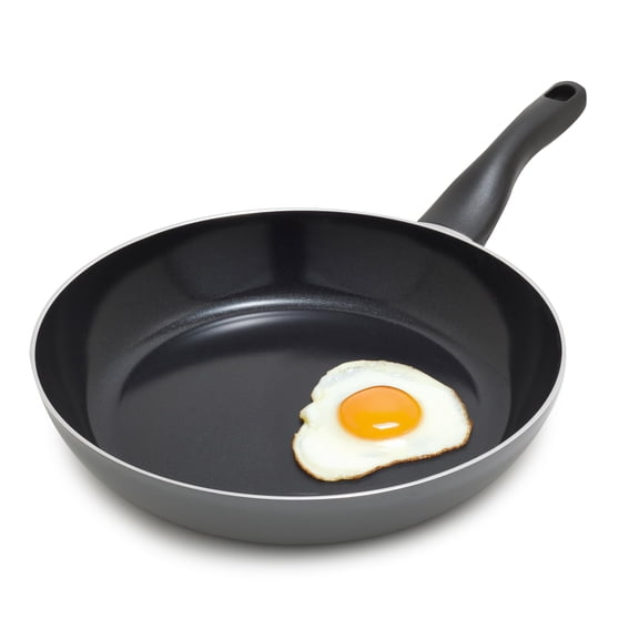 Lumenflon Deco 11 Nonstick Frying Pan Skillet, Made in Italy, Diamond Ceramic PFAS-Free, Dishwasher & Metal Utensil Safe, Durable Gloss Enamel Finish, Stay-Cool Handle, High Walls-Extra Room, Gray