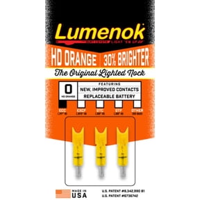 Open Box Lumenok Easton/Beman Carbon Lighted Crossbow Nock Crescent Orange 3PK