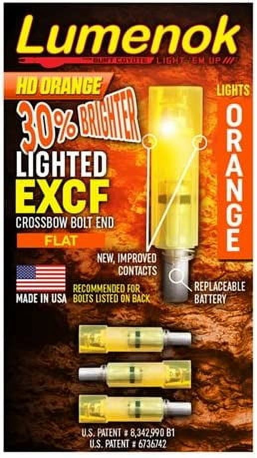 Lumenok Excalibur Diablo Firebolt Bolt End Flat HD Orange 3pack EXCF3