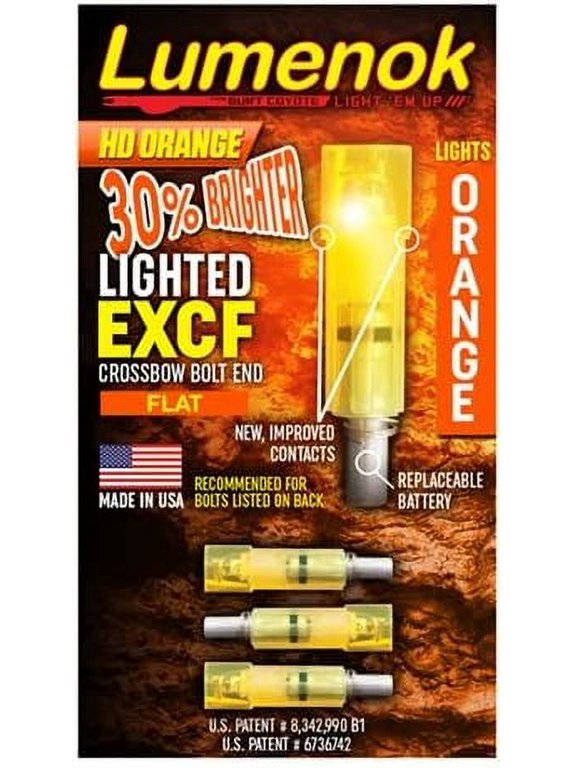 Excalibur Diablo/Firebolt Carbon Lighted Crossbow Flat Nock Orange 3PK