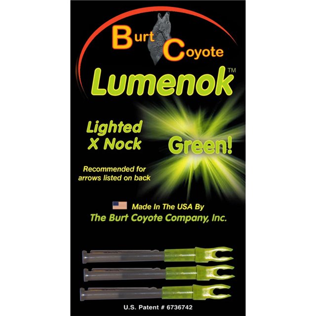 Lumenok Lighted Arrow Nock XSeries, Green, 3pk