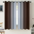 thumbnail image 1 of Lumento Blackout Window Curtain Panel Thermal Insulated Room Darkening Curtain Gradient Color Window Drape Grommet Window Treatments Dark Coffee W:54"x L:95", 1 of 6