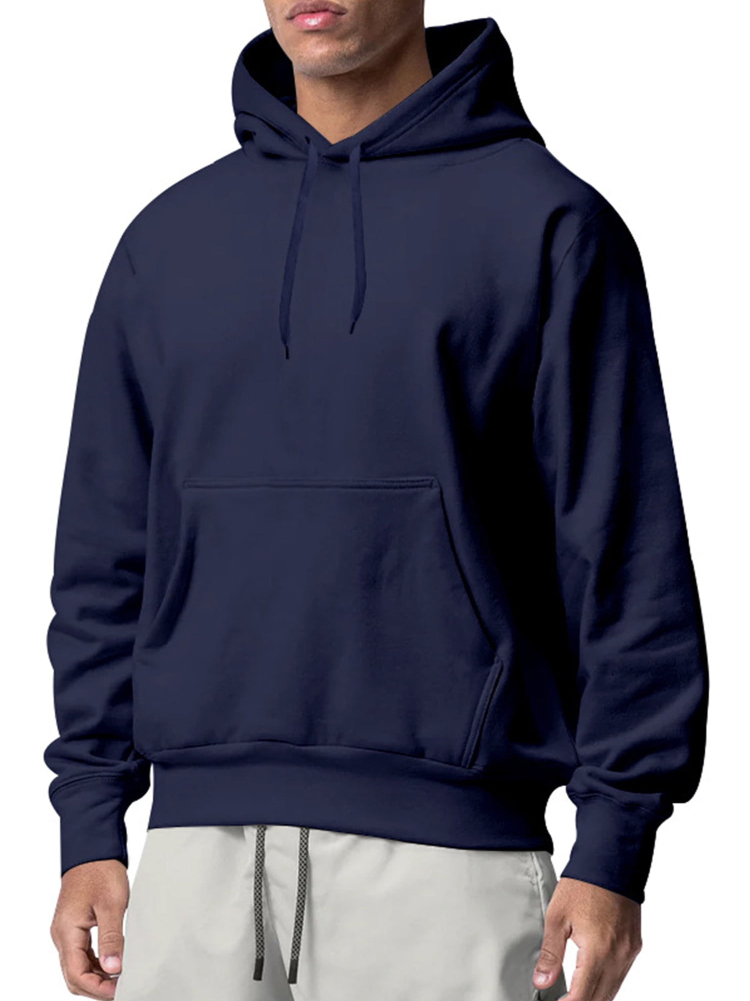 Coveri Moving Blue Cotton Men's Hoodie Sweatshirt