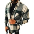 thumbnail image 1 of Lumento Mens Plaid Flannel Lumberjack Long Sleeve Check Shirt Button Up Comfy Casual Tops, 1 of 2