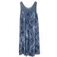 thumbnail image 1 of Lumento Plus Size Beach Floral Mini Dress for Women Sleeveless Casual Pockets Long Dress Lounge Wear Sundress Holiday Party Long Shirts Dress Size S-5XL, 1 of 2