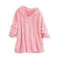 thumbnail image 1 of Lumento Sherpa Pullover Hoodies Sweatshirt Tops for Women Fluffy Fleece Sleepwear Blouse Tops Nightwear Lounge Wear, 1 of 2