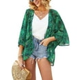 thumbnail image 1 of Lumento Women Floral Kimono Cardigan Summer Casual Chiffon Open Front Kaftan Cover Up, 1 of 8