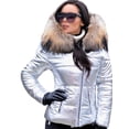 thumbnail image 1 of Lumento Women Hooded Warm Winter Thicken Long Parka Jackets Coats with Faux Fur Zip Up Outerwear Jacket Ladies Cardigans Overcoats, 1 of 2